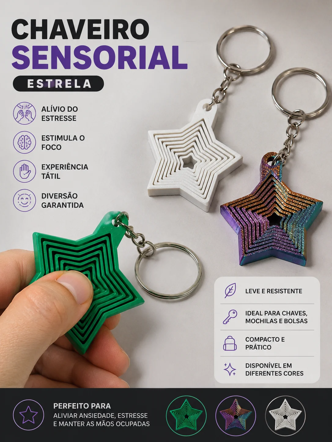 Chaveiros Sensoriais — imagem 1